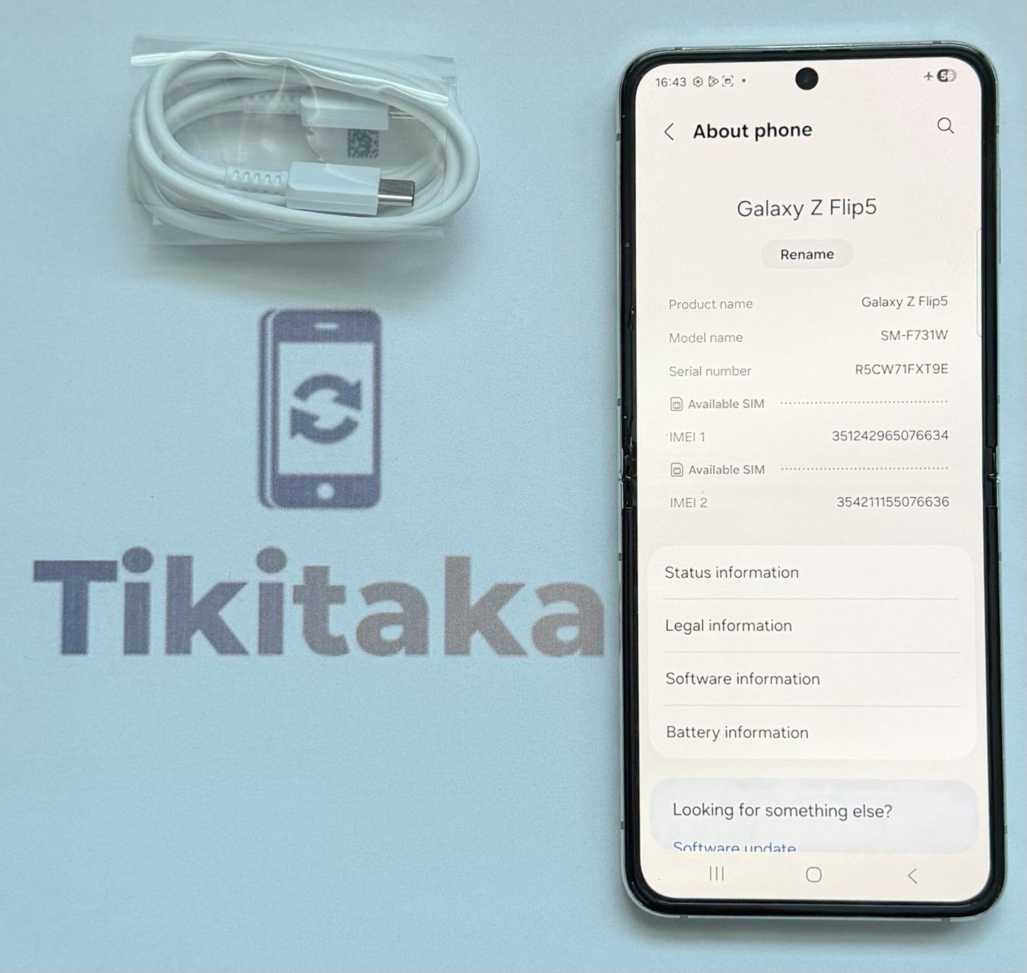 Samsung Galaxy Z Flip5 (SM-F731W) - 256GB Unlocked- Green - Good Condition