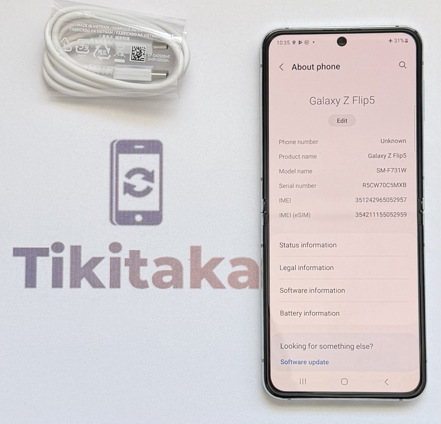 Samsung Galaxy Z Flip5 SM-F731W 256GB Factory Unlocked - Great Condition - Green