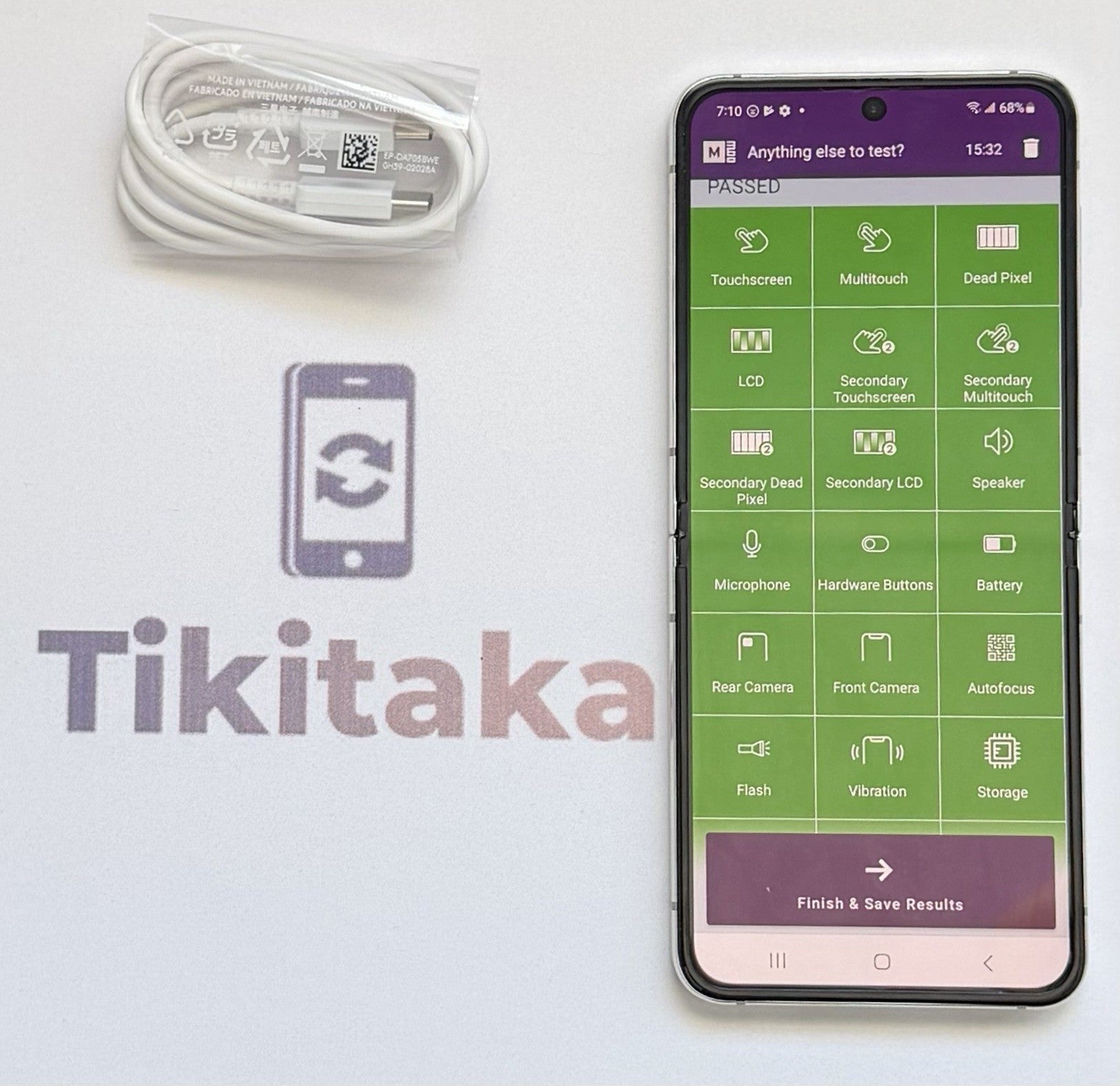 Samsung Galaxy Z Flip5 (SM-F731W) - 512GB Unlocked- White - Great Condition