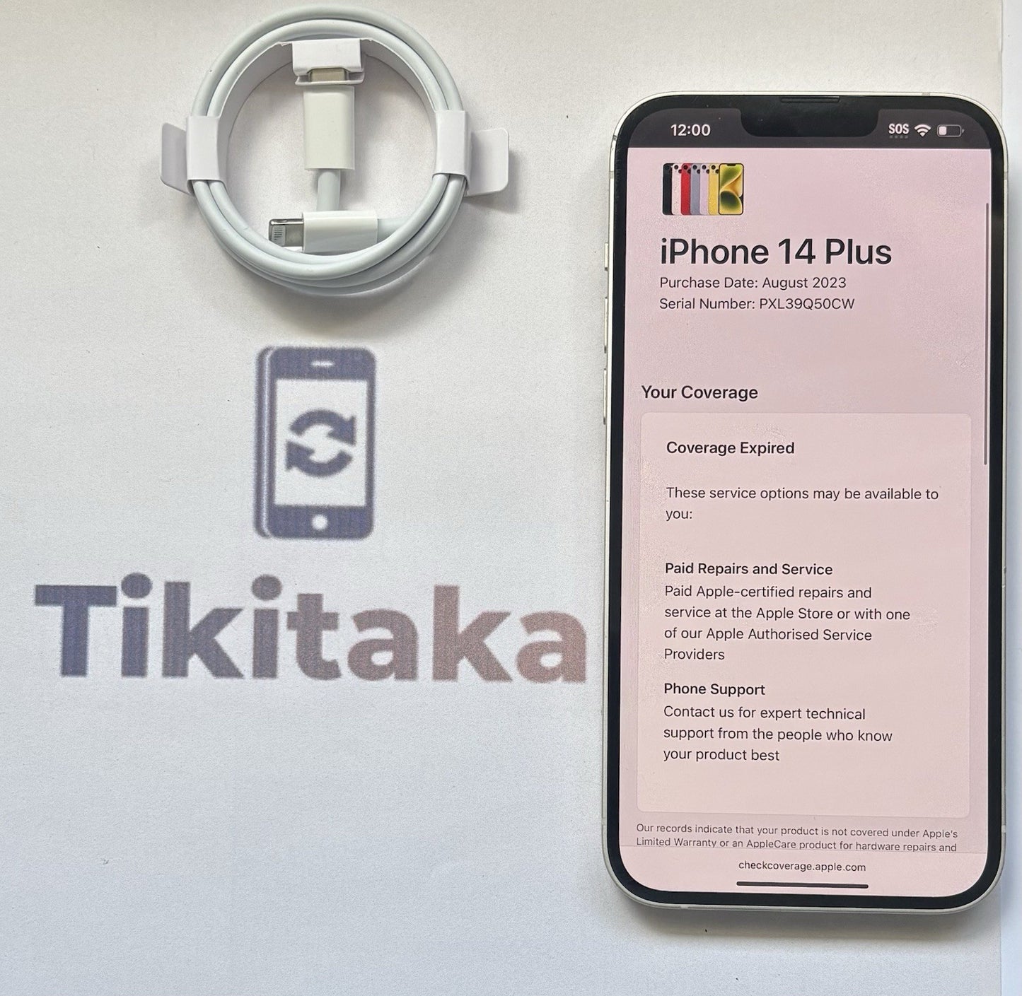 Apple iPhone 14 Plus 256GB in Fair Condition-Unlocked - White