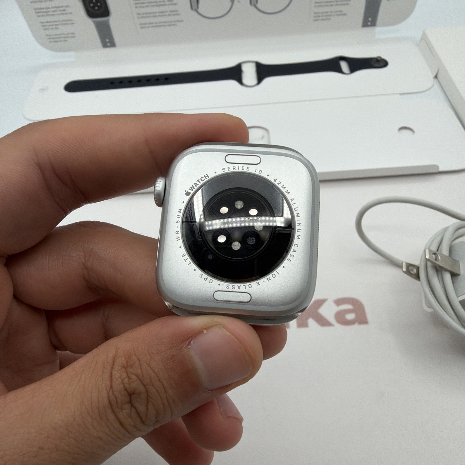 Apple Watch Series 10 GPS+ Cell 42mm- Fair Condition- 92% Battery- W Sport Band