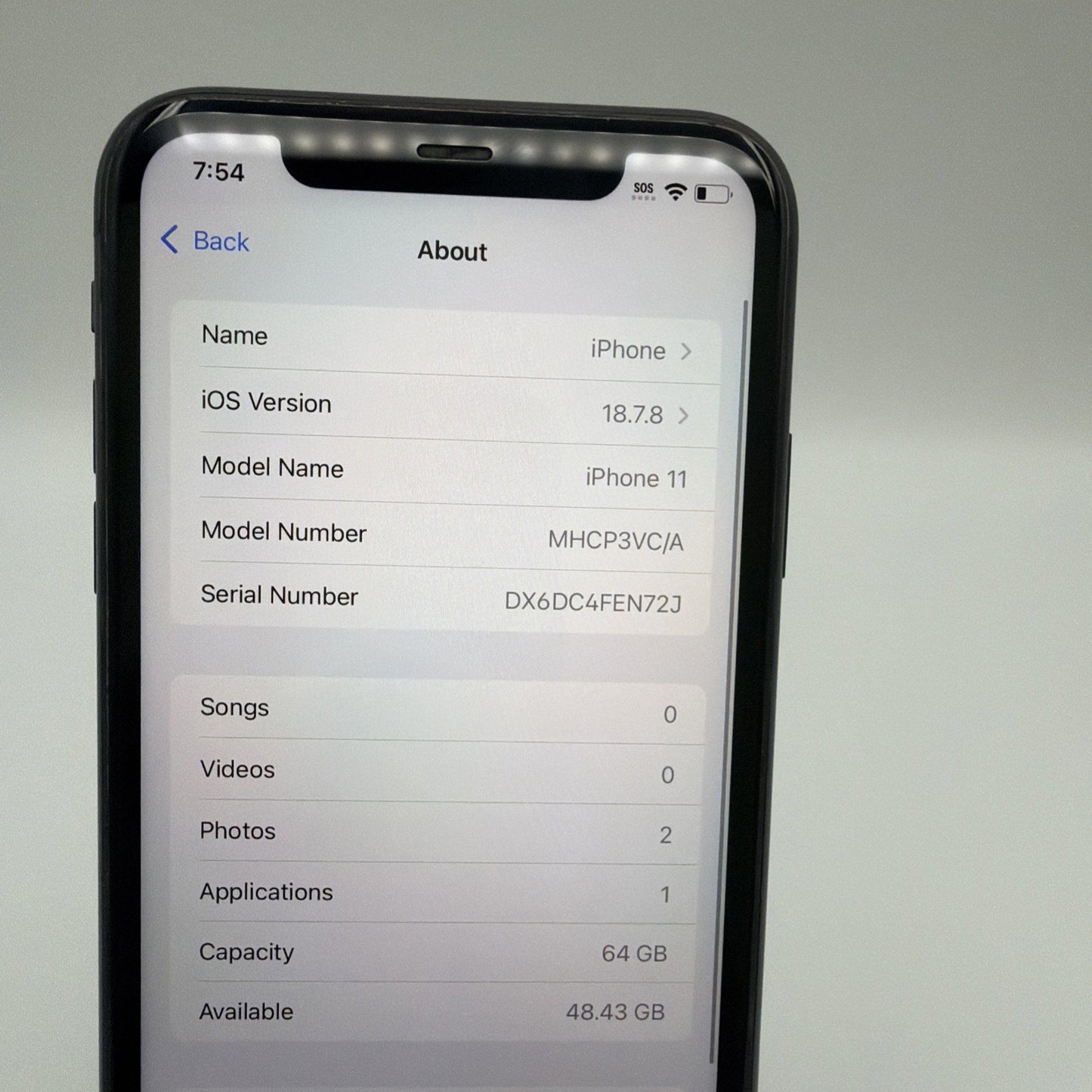 Apple iPhone 11 64GB Black- Good Condition- 86% Battery- Unlocked (CA)