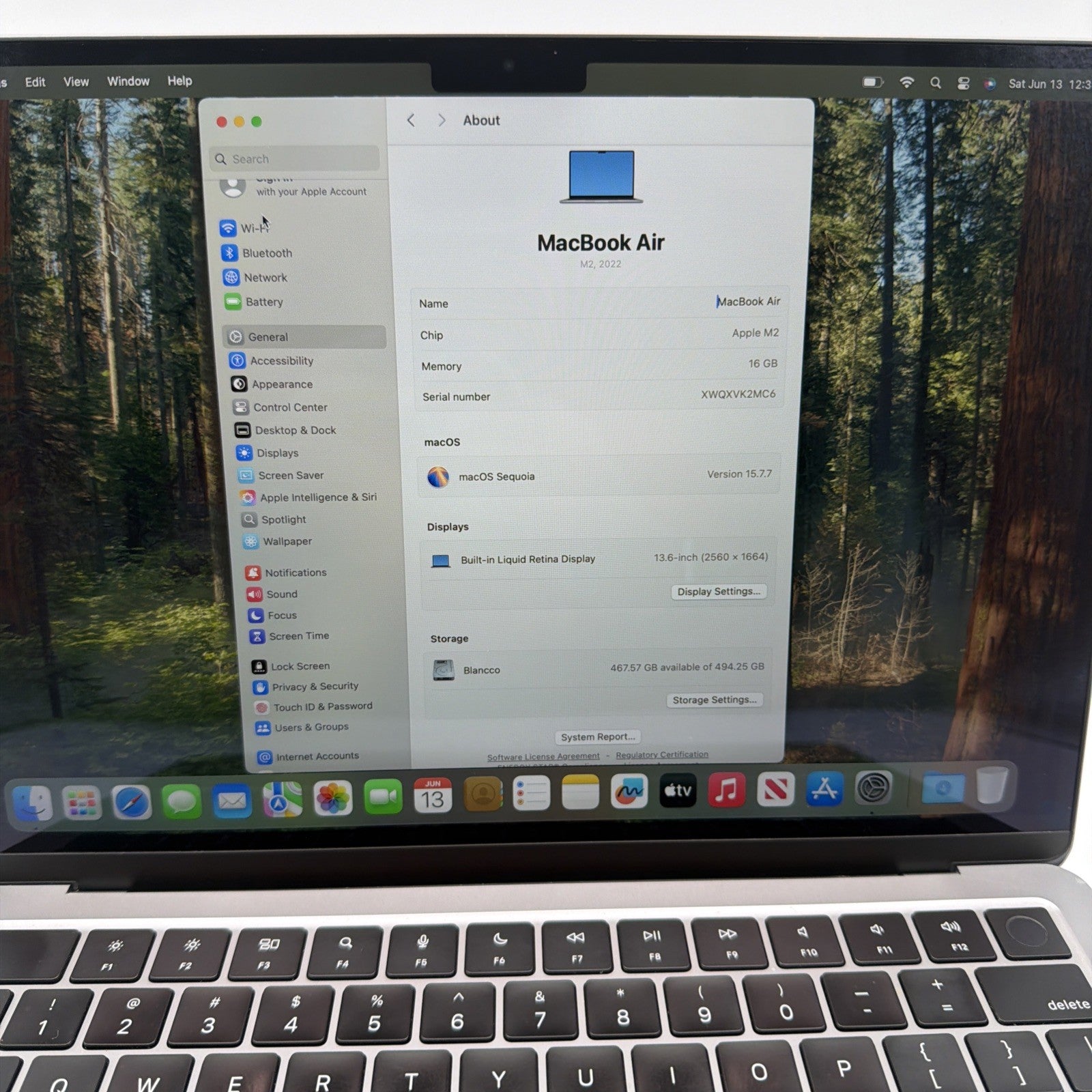 Apple MacBook Air 13" M2 2022 16GB Memory 512GB SSD - Good Condition- 89% 🔋