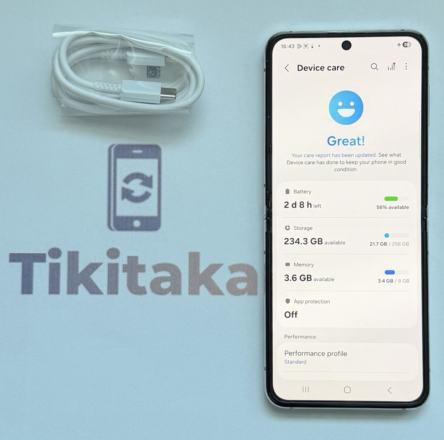 Samsung Galaxy Z Flip5 (SM-F731W) - 256GB Unlocked- Green - Good Condition