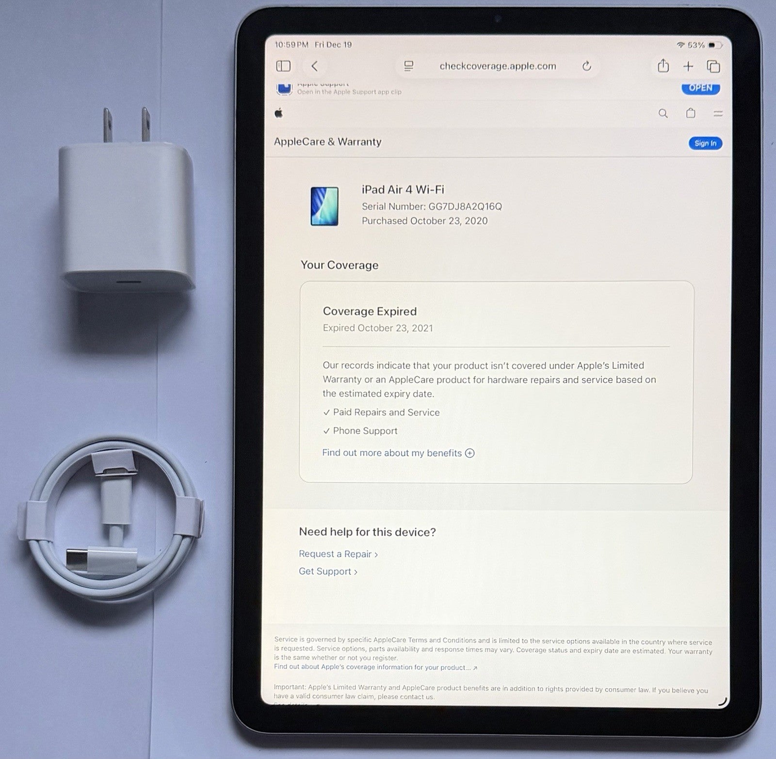 Apple iPad Air 4th Gen- Great Condition - 64GB
